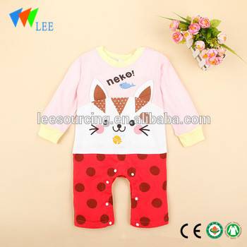 baby animal pattern romper cotton clothes playsuit