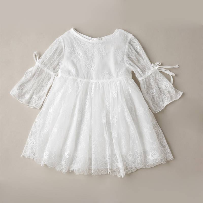 Kids Princess Clothing Little Girls Fluffy Long Sleeve Baby Dress New Style