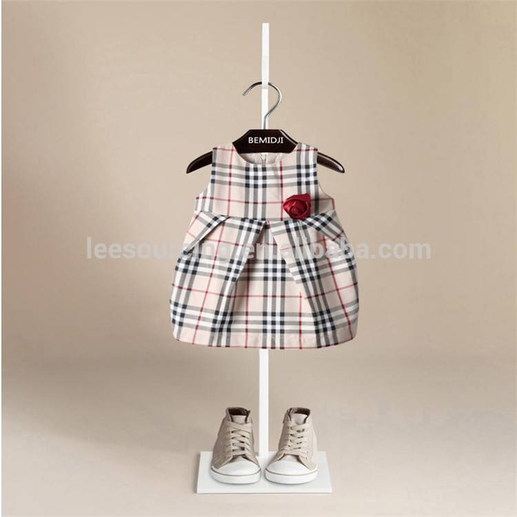 Moda Cotton Scotland clásico da manta saia vestido nenos