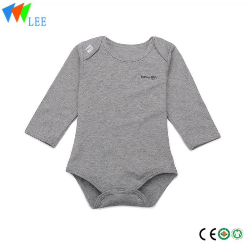baby boys and girls cotton long sleeve daying color romper
