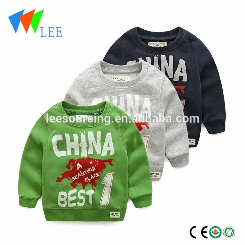 Factory Price Boys Short Sleeve Hoodies - Kid winter clothing fleece sweatshirt baby boys custom printing sweatshirts – LeeSourcing