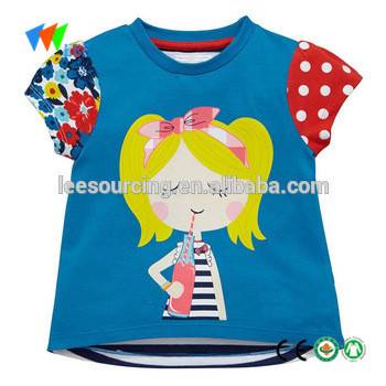 Bebé do verán camiseta de algodón impresión de moda infantil t roupa para nenos