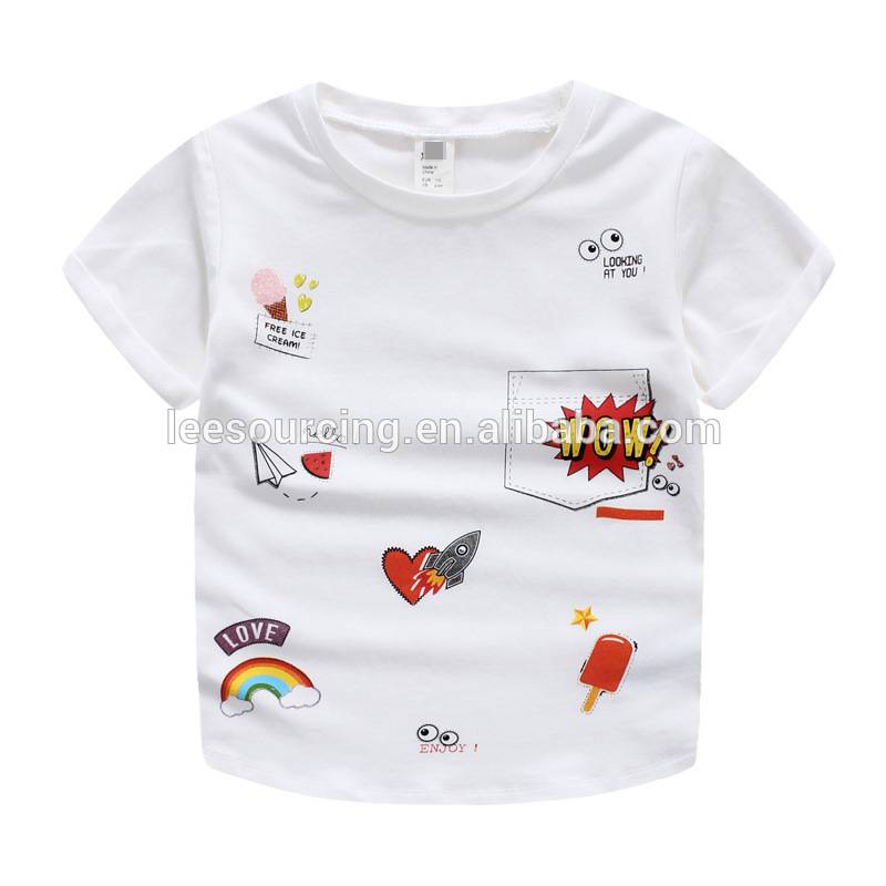 Wholesale custom printing short sleeve kids new model t shirts