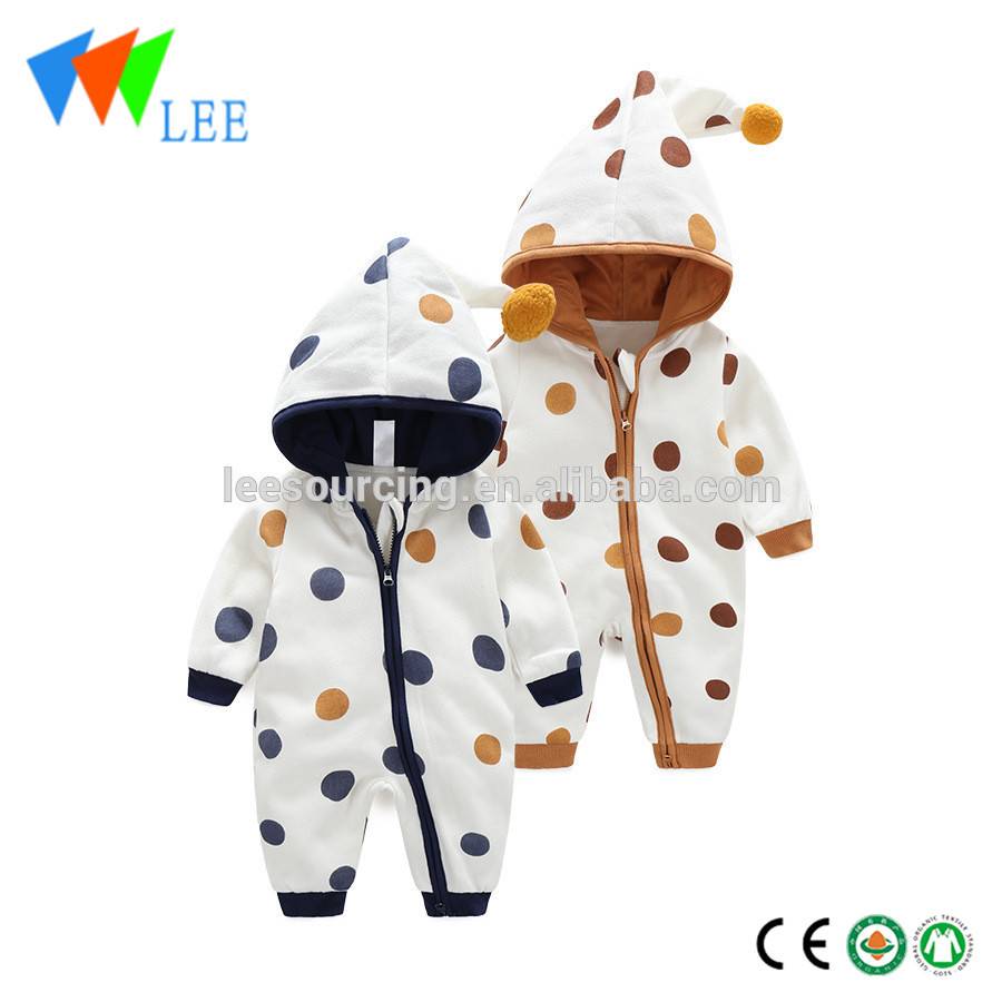 100% Cotton Romper Hooded Bodysuit Long Sleeve Baby Outfits