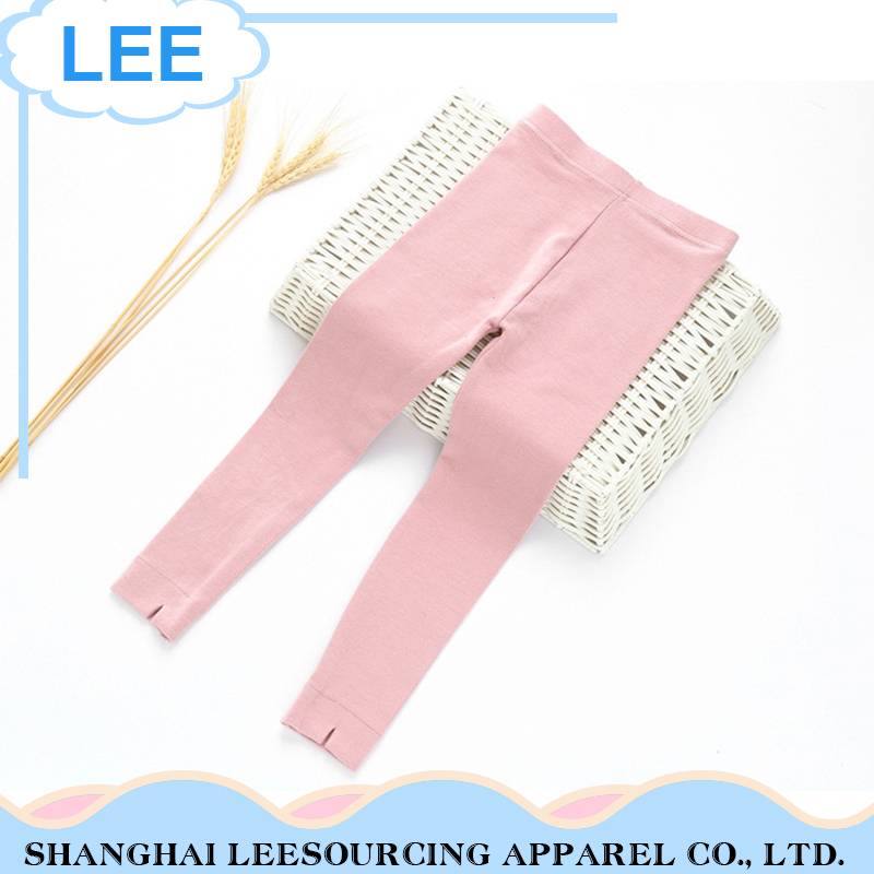 High quality 100% cotton young baby girls leggings