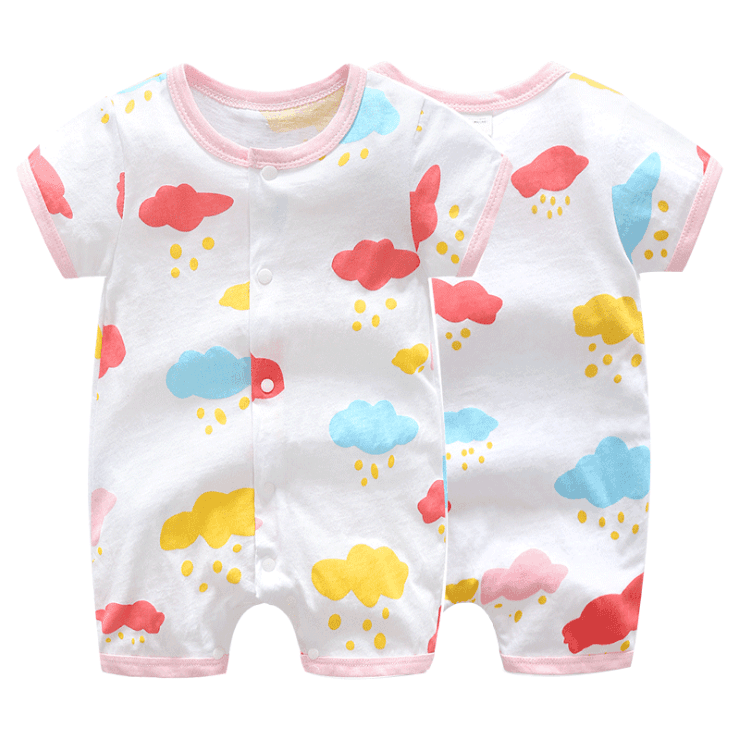 Hot Selling Short Sleeve Toddler Clothing Soft Organic Cotton Baby Rompers