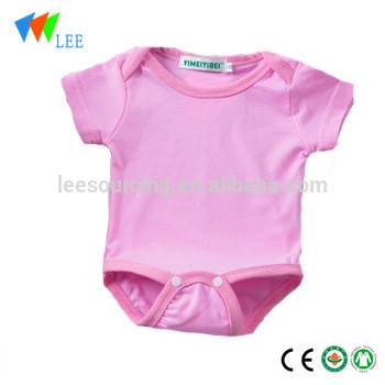 Pabrika Sale Soft Pink Cotton Baby Romper Blanko Girl Bodysuit