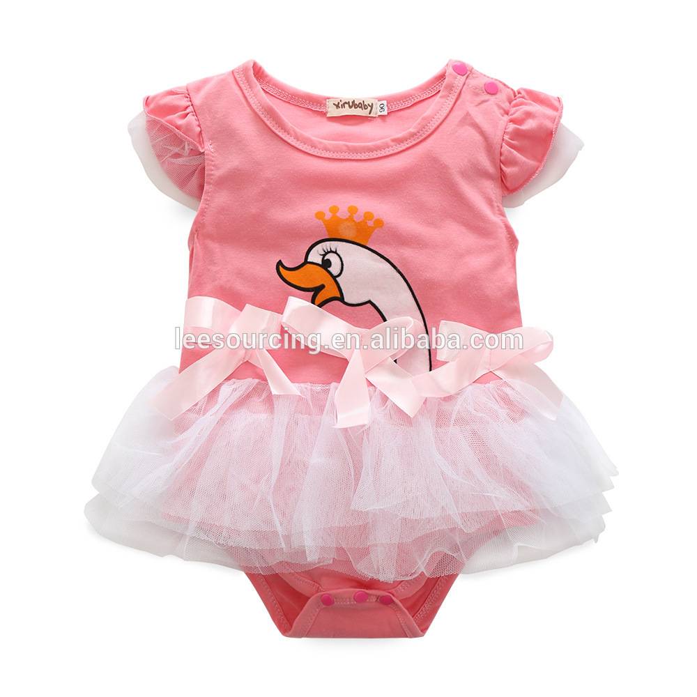 Wholesale Price China Cotton Baby Tutu Dress - Fashion summer boutique short sleeve baby tutu romper – LeeSourcing