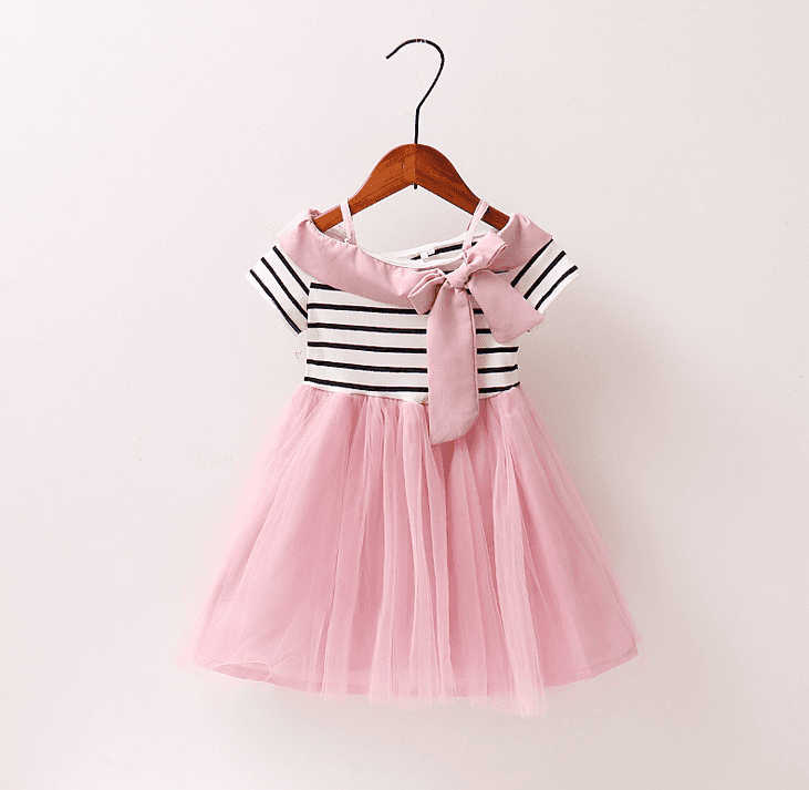 Bebé do Novo Modelo roupas de verão 1 ano vestido de anjo algodão princesa
