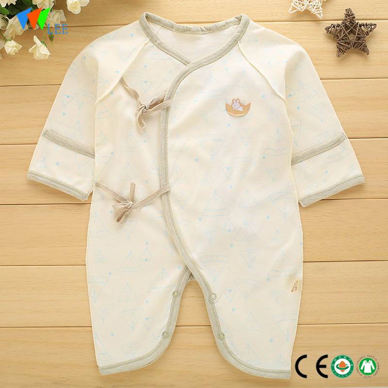 бебешки и детски дрехи карикатура органичен памук нова мода обикновен onesie новородено корпус по поръчка костюм бебе гащеризон