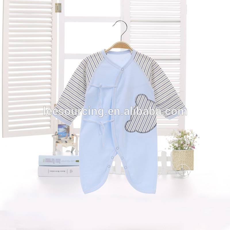 High quality infants baby cotton stripe one piece baby clothes romper
