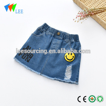 Factory price children girl jeans skirt kid girl mini demin skirt