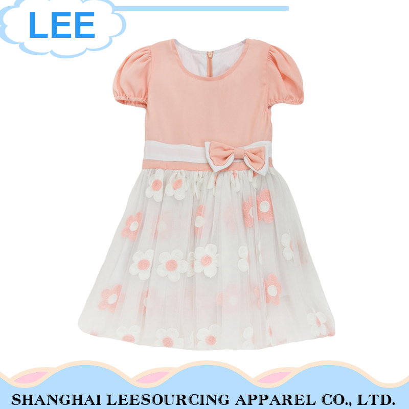 Country Style Sleeveless Flower Little Girl Wedding Lace Dress