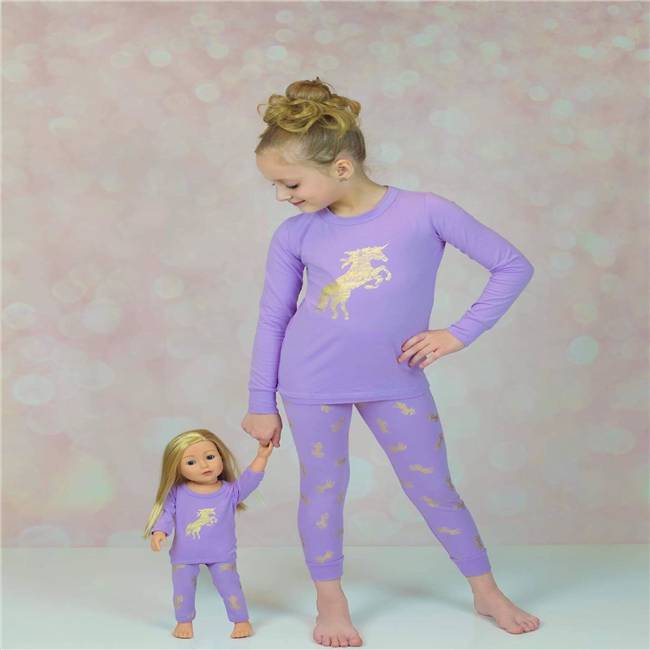 Wholesale long sleeve cotton printing kids girl pajamas