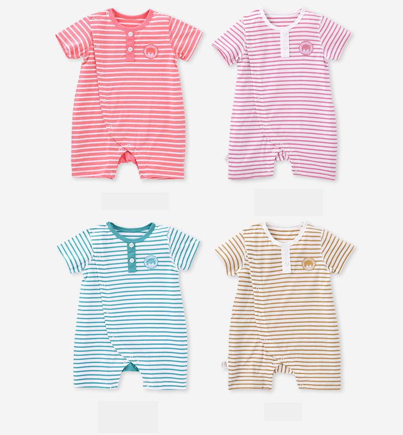 Good Quality Carters Onesie Wholesale Boutique Short Sleeve Striped Baby Romper