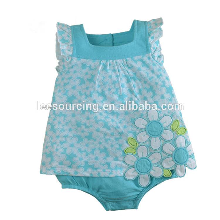 Wholesale summer cotton lovely baby romper dress