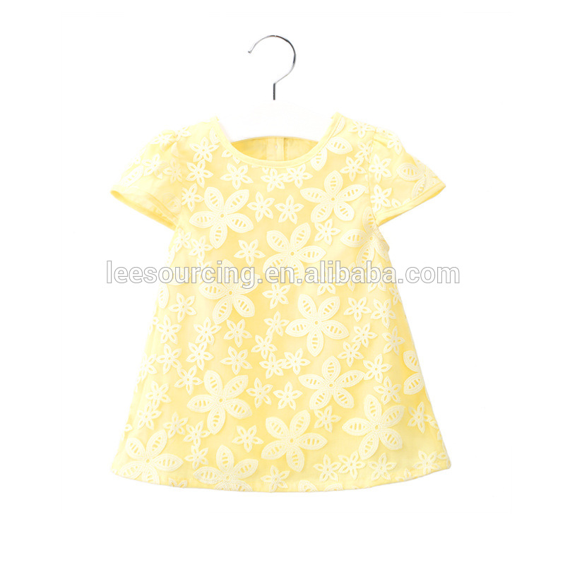 Beautiful one piece dress lace baby girl frocks designs party dress
