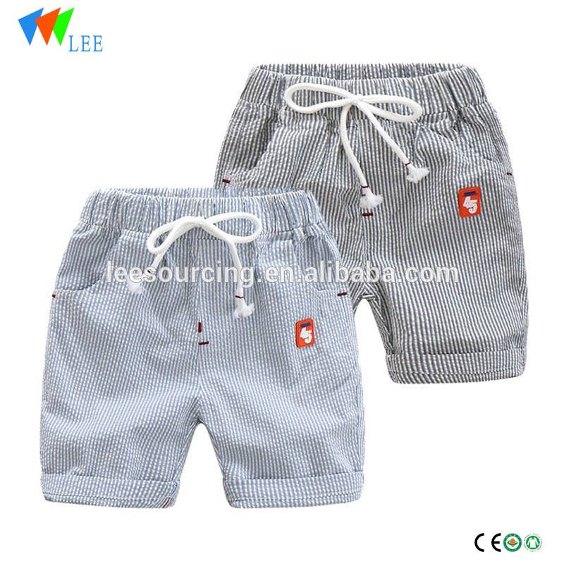 Summer style wholesale cotton striped boys shorts