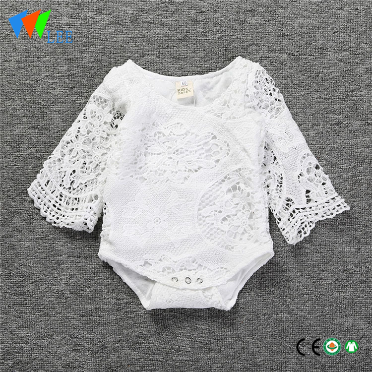 High Performance Bowknot Swimming Pants - Sweet style white lace cotton baby girl long sleeve romper bodysuit – LeeSourcing