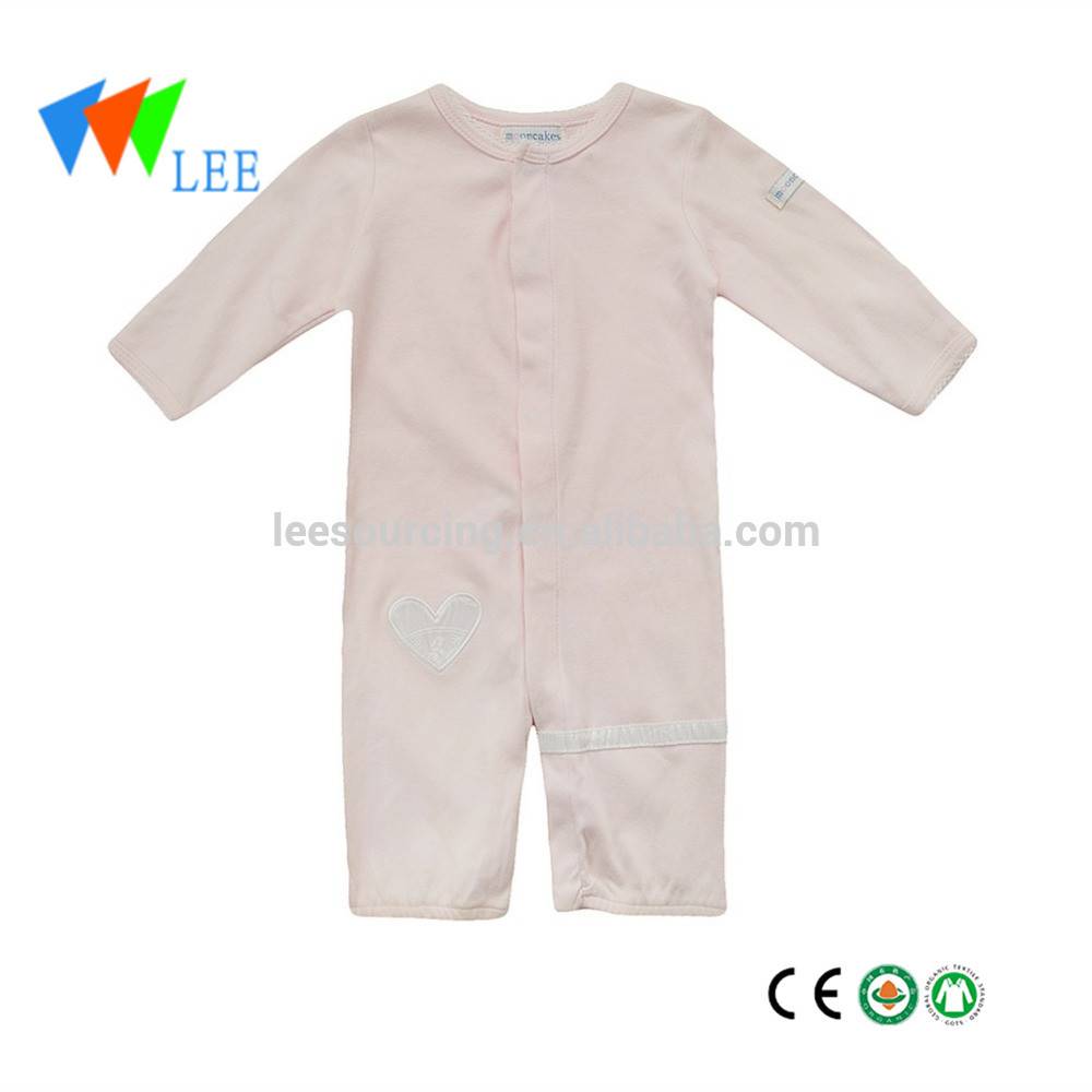 hot sale new born spring autumn pure color high quality soft baby romper o neck long sleeve baby playsuits