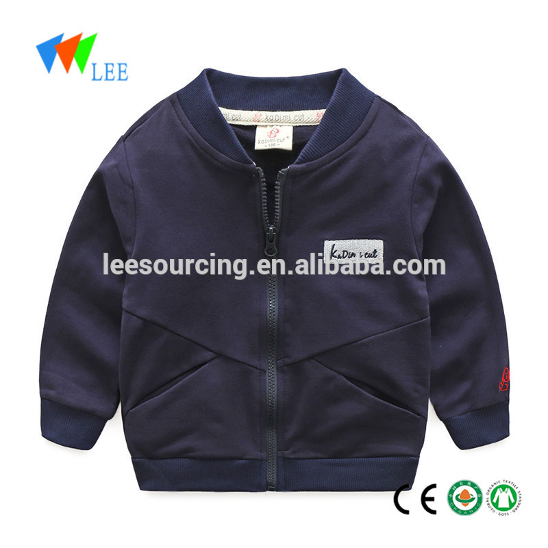Children wear boys baseball jacket without hood baby boys cotton clothes tops wholesale
