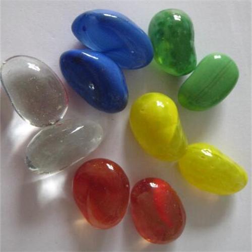 Unique colorful hot sale special-shape glass marble