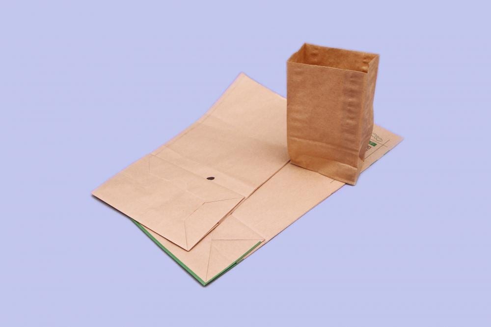 Perforated Sheet Evil Eye Glass Beads - Brown custom kraft paper bag with PVC window – Aobang