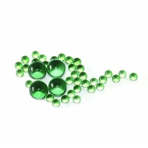 Høj kvalitet billige grønne farve 14mm, 16mm, 25mm glas marmor