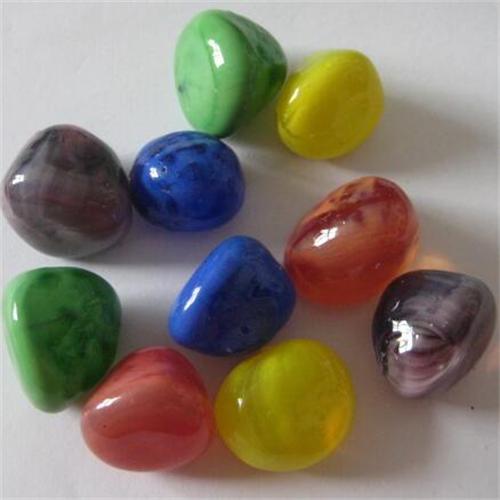 Unique colorful hot sale special-shape glass marble