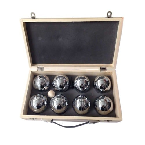 professional factory for Blue Sea Glass Beads - Chrome Bocce Ball Set – Aobang