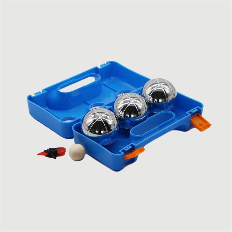Chinese wholesale White Bocce Ball Replacement - Blue Plastic Box Petanque Iron Balls – Aobang