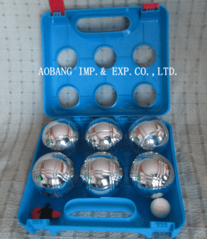 6 bola Boule Set dalam Peti plastik
