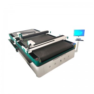 1625 PU Cutting Digital Vibrating knife Cutting Machine with two gantry auto feeding table made in China