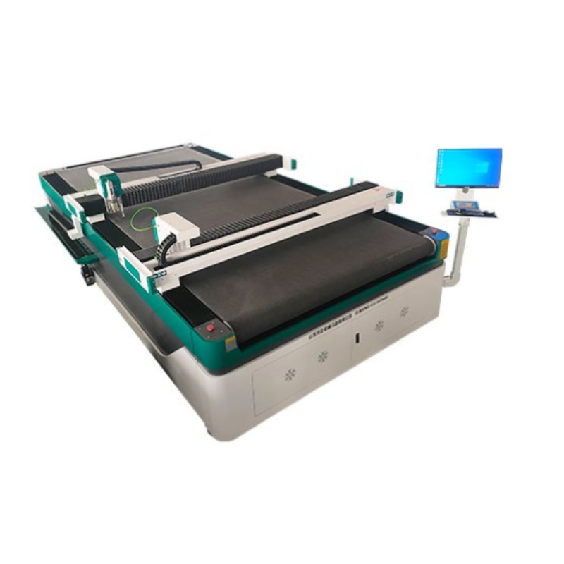 1625 PU Cutting Digital Vibrating knife Cutting Machine with two gantry auto feeding table made in China Featured Image