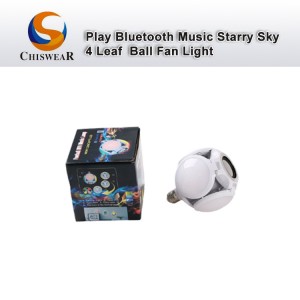 Fashion 40W 4 Leaf Football LED Colorful Deformable Folding Blub Wireless Remote Control Stereo Audio Music Playing Bluetooth Speaker