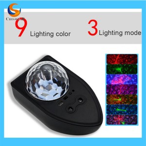 Boat Shape Bliss Light Galaxy Starry Sky Projector light Ocean Wave with Multiple Light Pattern, Option Set Timing
