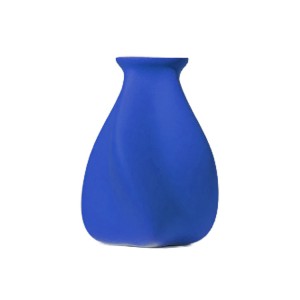 Nordic Blue Flower Ceramic Vase  Tide-shaped Surge Art Creative Design