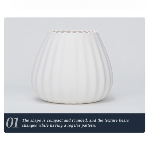 Nordic Minimalist Raindrop-shaped Art Creative White Textured Flower Ceramic Vase