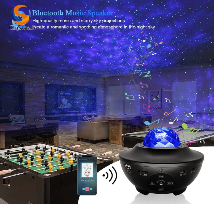 Romantic star and ocean Cloud Projector, Sky Star Projector night light with Music Bluetooth Speaker and Remote Controller, As Gifts for Best Birthday Party, Bedroom Featured Image