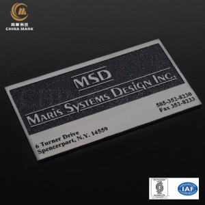 Stainless steel nameplate,SUS304,Nameplate for icebox | CHINA MARK