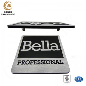 Bottom price China Accept Custom Order Small Qty Metal Nameplate with 3m Adhesive,Brushed Metal Logo