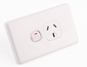SAA 250V 15A Domestic Wall Switch and socket single powerpoint gpo