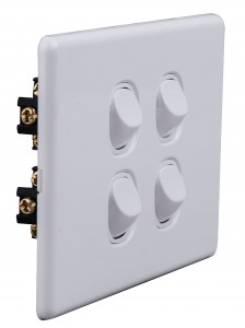 Slimline AU push button on off wall switch four gang slimline switch DS607S