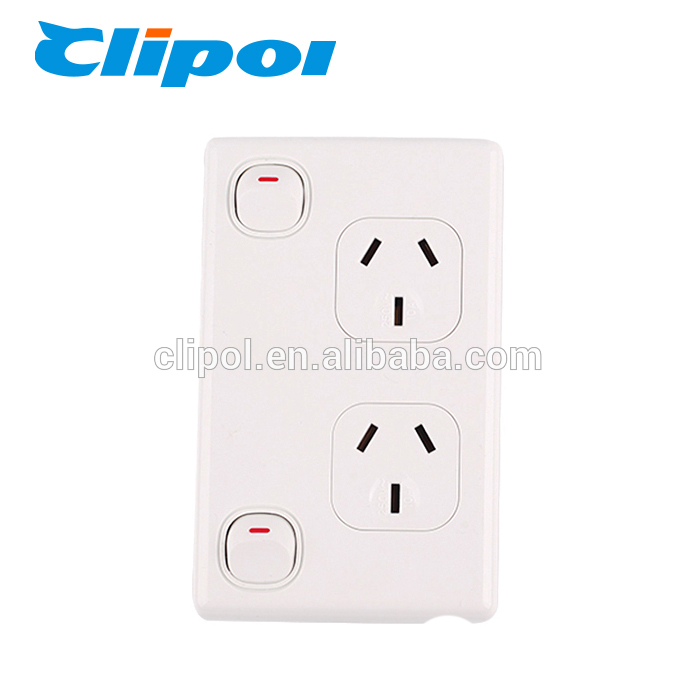 250V 10A DS615 AU/NZ standard SAA approved elctrical domestic double wall switch socket