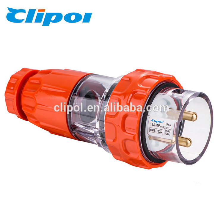 3 pin 250V 32A IP66 waterproof plug Featured Image