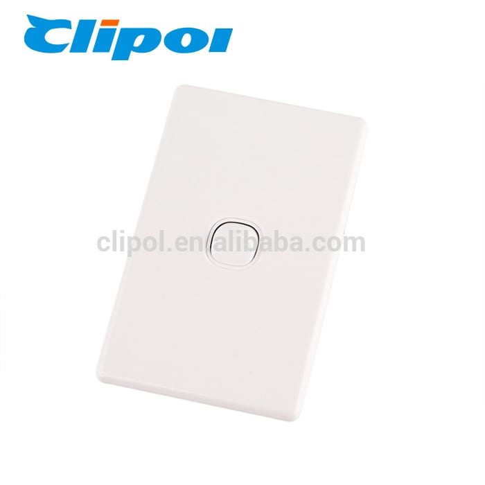 Horizontal Polycarbonate 4mm thickness slimline electric thin wall switch for home
