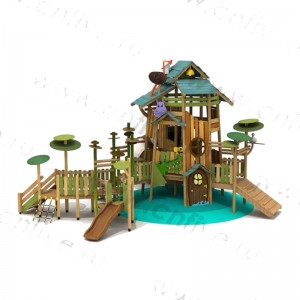 OEM/ODM China Outdoor playground for school - Wooden outdoor playground for children DFC297-2 – Five Stars