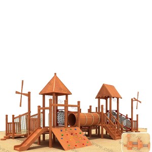 Wooden outdoor playground in the parkLDX0065-1