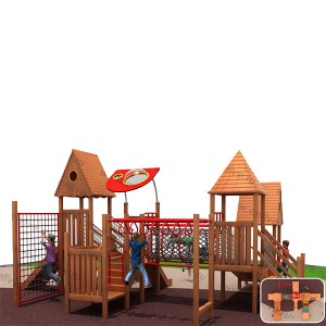 Wooden outdoor playground for schoolLDX0063-1