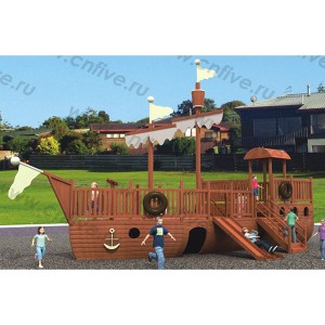 Wooden outdoor playground in park DFC303-3